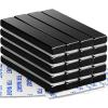 imageWaterproof Neodymium Bar Magnets with Epoxy Coating Powerful Permanent Rare Earth Magnets with DoubleSided Adhesive  60 x 10 x 5mm Pack of 8Black