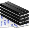 imageWaterproof Neodymium Bar Magnets with Epoxy Coating Powerful Permanent Rare Earth Magnets with DoubleSided Adhesive  60 x 10 x 5mm Pack of 8Black