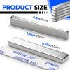 imageWaterproof Neodymium Bar Magnets with Epoxy Coating Powerful Permanent Rare Earth Magnets with DoubleSided Adhesive  60 x 10 x 5mm Pack of 8Silver