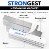 imageWaterproof Neodymium Bar Magnets with Epoxy Coating Powerful Permanent Rare Earth Magnets with DoubleSided Adhesive  60 x 10 x 5mm Pack of 8Silver