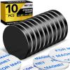 imageDIYMAG 20 Pack Strong Magnets with Double Sided Adhesive 126quot x 012quot Round Permanent Powerful Neodymium Disc Rare Earth Magnet for Fridge Classroom DIY Building Scientific Craft and Office BlackBlack