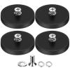 imageDIYMAG 4Pcs Rubber Coated AntiScratch Mounting Magnets Adhesive Power 30LBS Neodymium Magnet Based with M5 Threaded Studs Strong Magnetic Hold The Base for Light Bar Mirror Camera PTZ169 Inch4p Cross Bolt