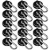imageDIYMAG Black Magnetic Hooks 150LBS Strong Heavy Duty Neodymium Magnet Hooks with Swivel Carabiner Hook Great for Your Refrigerator and Other Magnetic Surfaces36mm Diameter110LBS15P