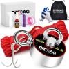 imageDIYMAG Fishing Magnet Kit 800 LBs Strong Double Side Neodymium Fishing Magnets Kit with Case Carring Bag Magnetic Pickup Tool for Yard Nails and Retrieving in RiverDouble Sided With Bag