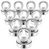 imageDIYMAG Magnetic Hooks 100 lbs Heavy Duty Rare Earth Neodymium Magnet Hooks with Countersunk Hole Eyebolt for Workplace Home Kitchen Office and Garage 10 Packs40lbs Magnetic Hooks10P