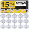 imageDIYMAG Magnetic Hooks 30lbs Magnet Hook 2025 Cruise Cabin Ship Essentials Heavy Duty Strong Magnets Refrigerator Fridge Hanging for Classroom Beach Vacation Kitchen Grills Home 60 PackWhite
