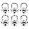 imageDIYMAG Magnetic Hooks 60 lbs27 KG Pulling Force Rare Earth Magnetic Hooks with Countersunk Hole Eyebolt for Home Kitchen Workplace Office and Garage 10 Packs40lbs Magnetic Hooks6P