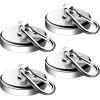 imageDIYMAG Magnetic Hooks 70LBS Heavy Duty Neodymium Magnetism with Swivel Carabiner HookGreat for Your Refrigerator and Other Magnetics Surfaces Pack of 15Swivel Hook 44mm4P