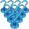 imageDIYMAG Magnetic Hooks110 lb Heavy Duty Strong Magnet with Hook for Hanging Strong Rare Earth Neodymium Magnet Hooks 6 Packs16mm30lbs