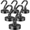 imageDIYMAG Magnetic Hooks110 lb Heavy Duty Strong Magnet with Hook for Hanging Strong Rare Earth Neodymium Magnet Hooks 6 Packs25mm80lbs