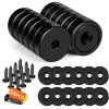 imageDIYMAG Neodymium Round Base Cup Magnet Strong Rare Earth Magnets with Heavy Duty Countersunk Hole and Stainless Screws for Refrigerator Magnetic Office Craft SilverBlack