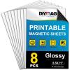 imageDIYMAG Printable Magnetic Sheets 83quot x 117quot 8Pcs Flexible Magnet Sheet Matte Paper for Inkjet Printer Photo Magnetics for DIY Crafts85 x 11 Inch