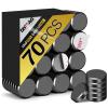 imageDIYMAG Strong Magnets 140Pcs 06x012Inch Fridge Refrigerator Magnet for Crafts with Adhesive Backing Magnetic Small Black Button Ceramic Circle Craft Round Heavy Duty Adhesive Neodymium Whiteboard15x3mm