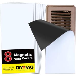 imageDIYMAG 2Pack Strong Magnetic Vent Covers Magnets for Home Floor Standard Air Register 8quot x 155quot Magnetics for Floors Wall and Ceiling Registers Homes and RV HVACMVC8P
