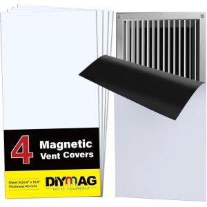 imageDIYMAG 2Pack Strong Magnetic Vent Covers Magnets for Home Floor Standard Air Register 8quot x 155quot Magnetics for Floors Wall and Ceiling Registers Homes and RV HVACTF8X1554P