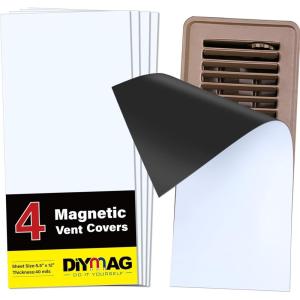 imageDIYMAG 2Pack Strong Magnetic Vent Covers Magnets for Home Floor Standard Air Register 8quot x 155quot Magnetics for Floors Wall and Ceiling Registers Homes and RV HVACTF55X124P