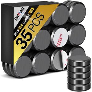 imageDIYMAG Ceramic Round Magnets for Crafts 75 Packs with Adhesive Backing 098Inch 25mm Small Magnets Perfect for Fridge DIY Building Scientific Craft and Office098  02Inch75p25x5mm