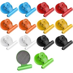 imageDIYMAG Fridge MagnetRefrigerator Magnetic Clips Heavy Duty Strong Fridge MagnetsWhiteboardOffice LockerClassroom14PCS