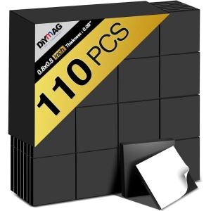 imageDIYMAG Magnets with Adhesive Backing300Pcs Adhesives Magnet Squares for Whiteboard Crafts Small Magnetics Tape Magnetic Sheets Magnetism Strips Stickers for Classroom Refrigerator 08 x 004inch110P08x008
