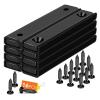 imageDIYMAG Strong Neodymium Rectangular Pot Magnets with Counter Bore Countersunk Hole Magnets with Mounting Screws  60x135x5mm Pack of 8Black