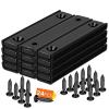 imageDIYMAG Strong Neodymium Rectangular Pot Magnets with Counter Bore Countersunk Hole Magnets with Mounting Screws  60x135x5mm Pack of 8Black