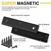 imageDIYMAG Strong Neodymium Rectangular Pot Magnets with Counter Bore Countersunk Hole Magnets with Mounting Screws  60x135x5mm Pack of 8Black
