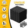 imageDIYMAG Strong Neodymium Rectangular Pot Magnets with Counter Bore Countersunk Hole Magnets with Mounting Screws  60x135x5mm Pack of 8Black