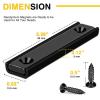 imageDIYMAG Strong Neodymium Rectangular Pot Magnets with Counter Bore Countersunk Hole Magnets with Mounting Screws  60x135x5mm Pack of 8Black