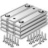 imageDIYMAG Strong Neodymium Rectangular Pot Magnets with Counter Bore Countersunk Hole Magnets with Mounting Screws  60x135x5mm Pack of 8Silver