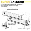 imageDIYMAG Strong Neodymium Rectangular Pot Magnets with Counter Bore Countersunk Hole Magnets with Mounting Screws  60x135x5mm Pack of 8Silver