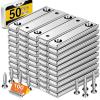 imageDIYMAG Strong Neodymium Rectangular Pot Magnets with Counter Bore Countersunk Hole Magnets with Mounting Screws  60x135x5mm Pack of 8Silver