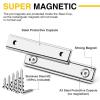 imageDIYMAG Strong Neodymium Rectangular Pot Magnets with Counter Bore Countersunk Hole Magnets with Mounting Screws  60x135x5mm Pack of 8Silver