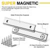 imageDIYMAG Strong Neodymium Rectangular Pot Magnets with Counter Bore Countersunk Hole Magnets with Mounting Screws  60x135x5mm Pack of 8Silver