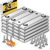 imageDIYMAG Strong Neodymium Rectangular Pot Magnets with Counter Bore Countersunk Hole Magnets with Mounting Screws  60x135x5mm Pack of 8Silver