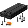 imageDIYMAG Strong Neodymium Rectangular Pot Magnets with Counter Bore Countersunk Hole Magnets with Mounting Screws  60x135x5mm Pack of 8Black