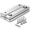 imageDIYMAG Strong Neodymium Rectangular Pot Magnets with Counter Bore Countersunk Hole Magnets with Mounting Screws  60x135x5mm Pack of 8Silver