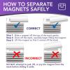 imageDIYMAG Powerful Neodymium Square Magnets Strong Permanent Rare Earth Magnet for Fridge DIY Building Science Craft and Office 116quot x 116quotx 18quot Pack of 63mm
