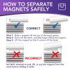imageDIYMAG Powerful Neodymium Square Magnets Strong Permanent Rare Earth Magnet for Fridge DIY Building Science Craft and Office 116quot x 116quotx 18quot Pack of 63mm