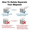 imageDIYMAG 2Pack Strong Neodymium Disc Magnets Rare Earth Magnets with DoubleSided Adhesive Heavy Duty for Fridge DIY Building Scientific Craft Office 126inch D x 012inch H