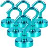 imageDIYMAG Magnetic Hooks 30Lbs Strong Heavy Duty Cruise Magnet SHooks for Classroom Fridge Kitchen etc 6 PackGreen