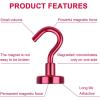 imageDIYMAG Magnetic Hooks 30Lbs Strong Heavy Duty Cruise Magnet SHooks for Classroom Fridge Hanging Kitchen etc 6 PackRed