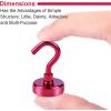 imageDIYMAG Magnetic Hooks 30Lbs Strong Heavy Duty Cruise Magnet SHooks for Classroom Fridge Hanging Kitchen etc 6 PackRed