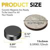 imageDIYMAG 90Pcs Magnetic Adhesive Dots for Crafts 07  012inch Strong Ceramic Magnets with Adhesives Backing Small Round Button Magnet Dot Heavy Duty Double Sided for Refrigerator Fridge School15x3mm