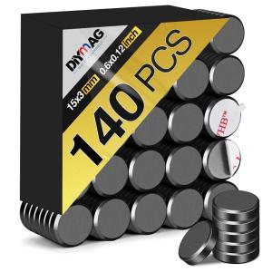 imageDIYMAG 90Pcs Magnetic Adhesive Dots for Crafts 07  012inch Strong Ceramic Magnets with Adhesives Backing Small Round Button Magnet Dot Heavy Duty Double Sided for Refrigerator Fridge School15x3mm