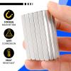 imageDIYMAG Neodymium Magnets 30 Pack Strong Magnetic Bar with DoubleSided Adhensive Backing Heave Duty Rare Earth Magnet for Fridge Classroom Science and Craft  236 x 039 x 02 in SilverSilver