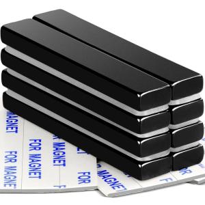 imageDIYMAG Neodymium Magnets 30 Pack Strong Magnetic Bar with DoubleSided Adhensive Backing Heave Duty Rare Earth Magnet for Fridge Classroom Science and Craft  236 x 039 x 02 in SilverBlack