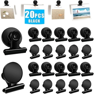 image:imageDIYMAG Magnetic Clips 60 Pack Personalized Sculpture Photo Frame Collage for Pictures Holders Heavy Duty Cruise Decorative Fridge Magnets Gifts for Christmas Light Clip Home School Whiteboard BlackBlack20p