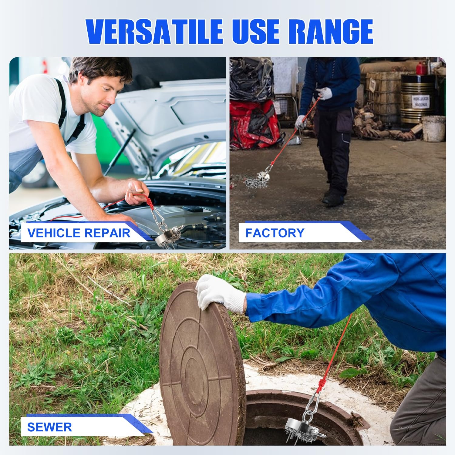 image:imageDIYMAG Fishing Magnet 142 Inch 150Lbs Large Strong Magnets for Lifting  Powerful Magnetic Tags Removal Tool High Power Heavy Duty Pickup for Treasure Hunting Retrieving Items in Lake and Beach60mm236 inches