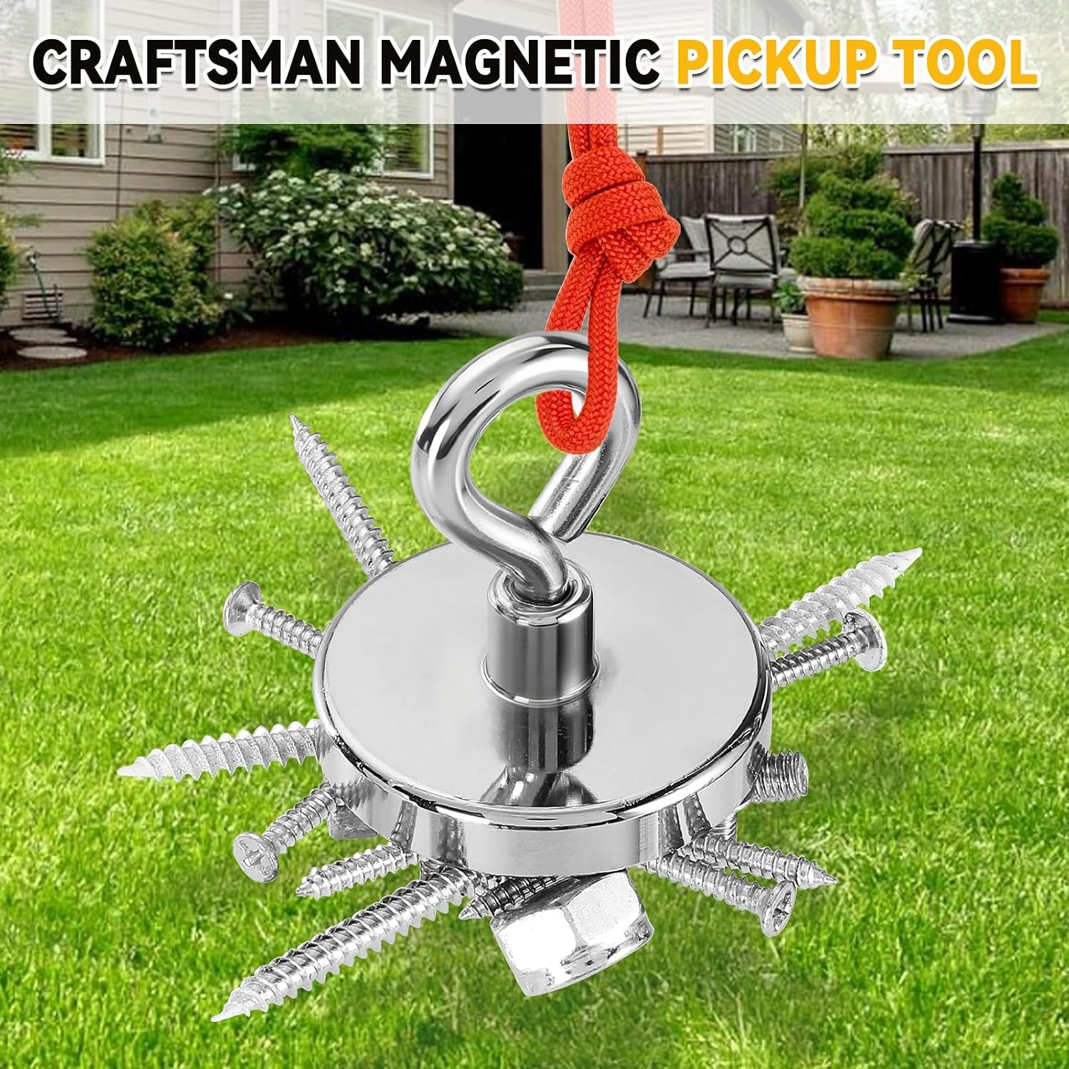 image:imageDIYMAG Fishing Magnet 142 Inch 150Lbs Large Strong Magnets for Lifting  Powerful Magnetic Tags Removal Tool High Power Heavy Duty Pickup for Treasure Hunting Retrieving Items in Lake and Beach44mm175 inches