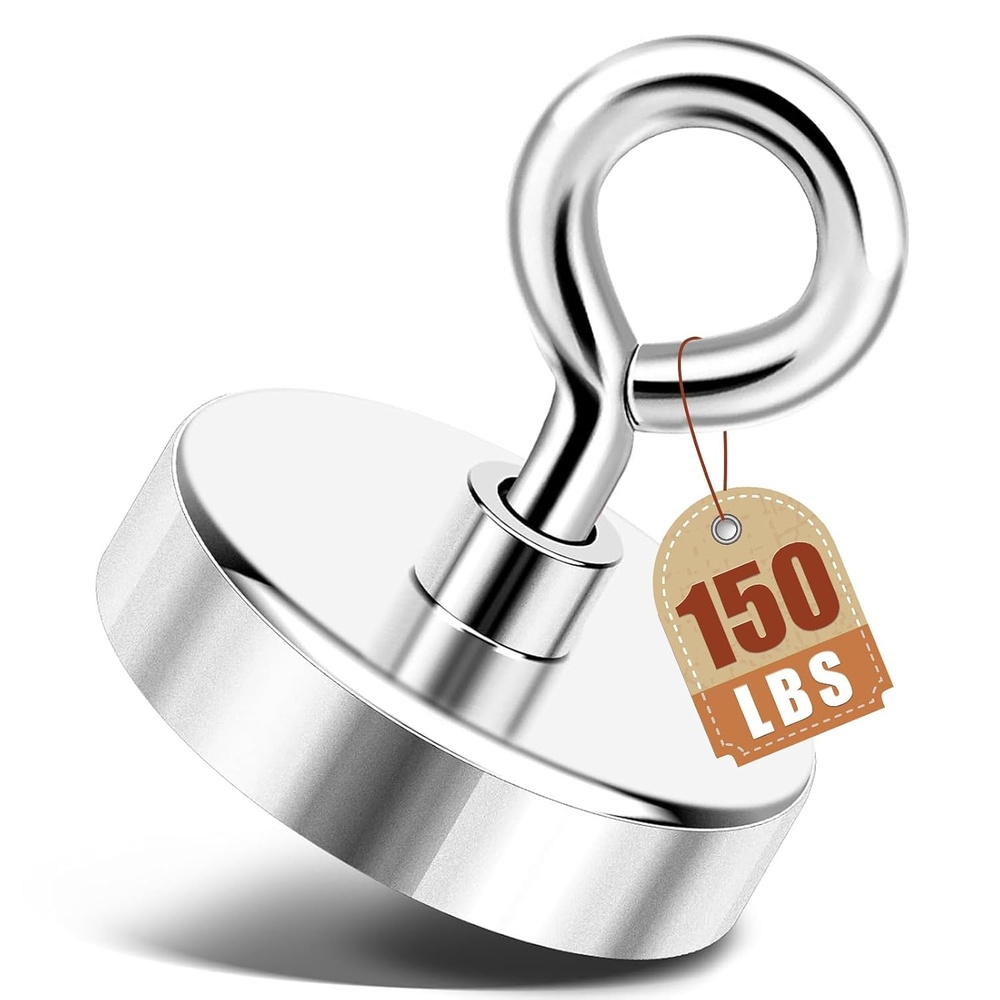 image:imageDIYMAG Fishing Magnet 142 Inch 150Lbs Large Strong Magnets for Lifting  Powerful Magnetic Tags Removal Tool High Power Heavy Duty Pickup for Treasure Hunting Retrieving Items in Lake and Beach36mm142 inches
